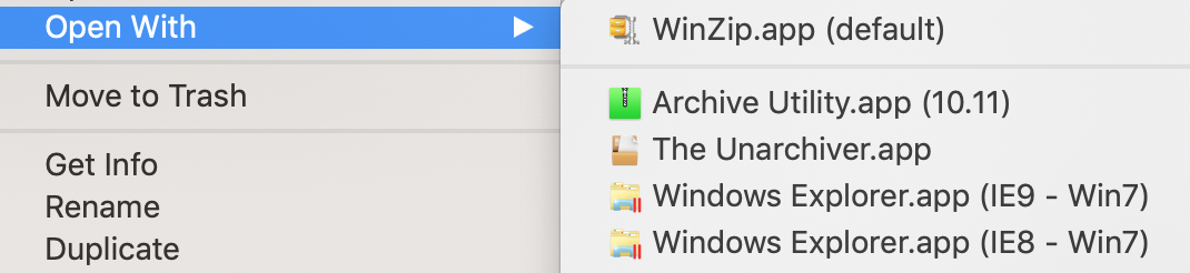 open winzip files free